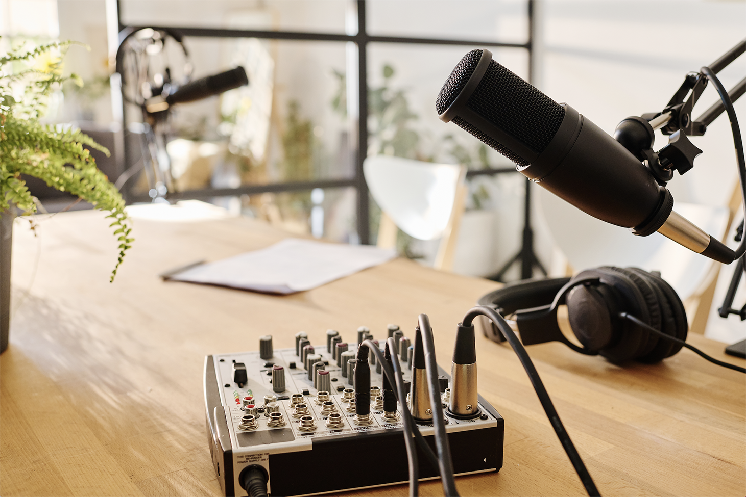microphone and sound mixer